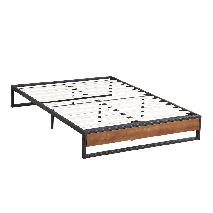 Home Decoration Royal Comfort | Milano Decor Sorrento Metal Wood Bed Frame Mattress Base Platform Modern Black