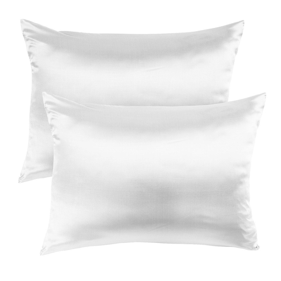 Home Decoration Royal Comfort | Silk Pillowcase Pack And 360Gsm Silk Touch Quilt Queen Bundle White