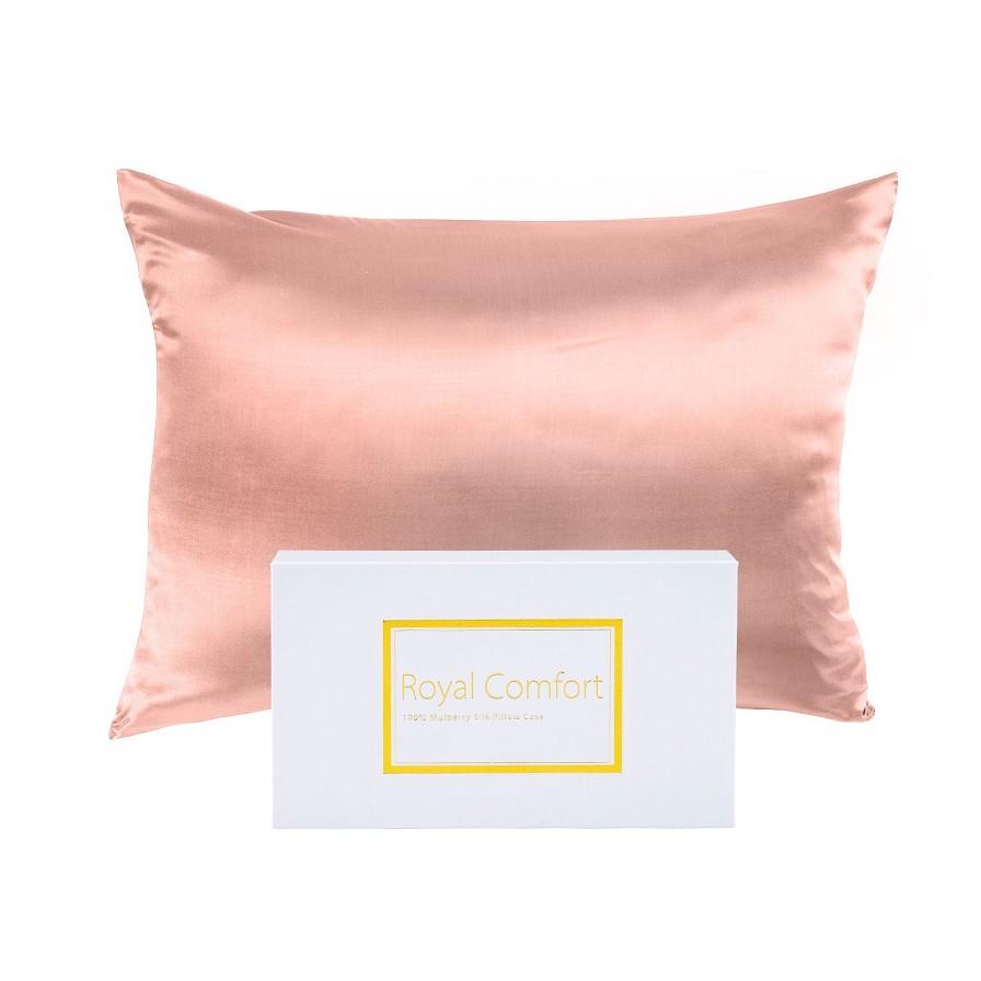 Home Decoration Royal Comfort | Silk Pillowcase Pack And 360Gsm Silk Touch Quilt Queen Bundle Blush