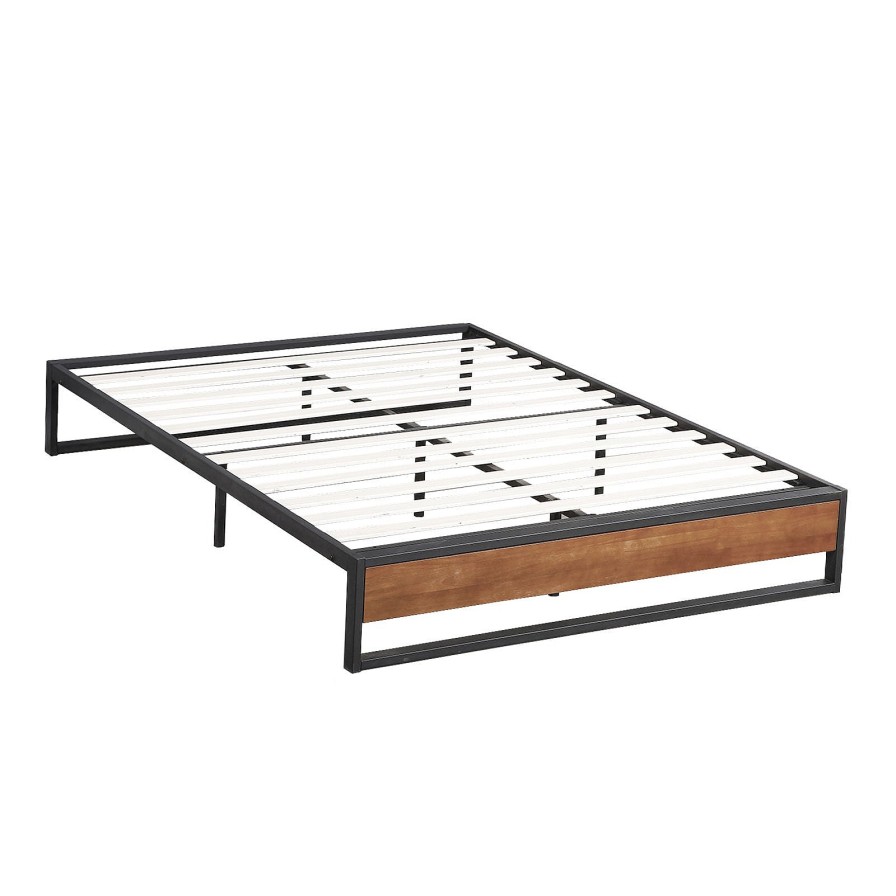 Home Decoration Royal Comfort | Milano Decor Sorrento Metal Wood Bed Frame Mattress Base Platform Modern Black