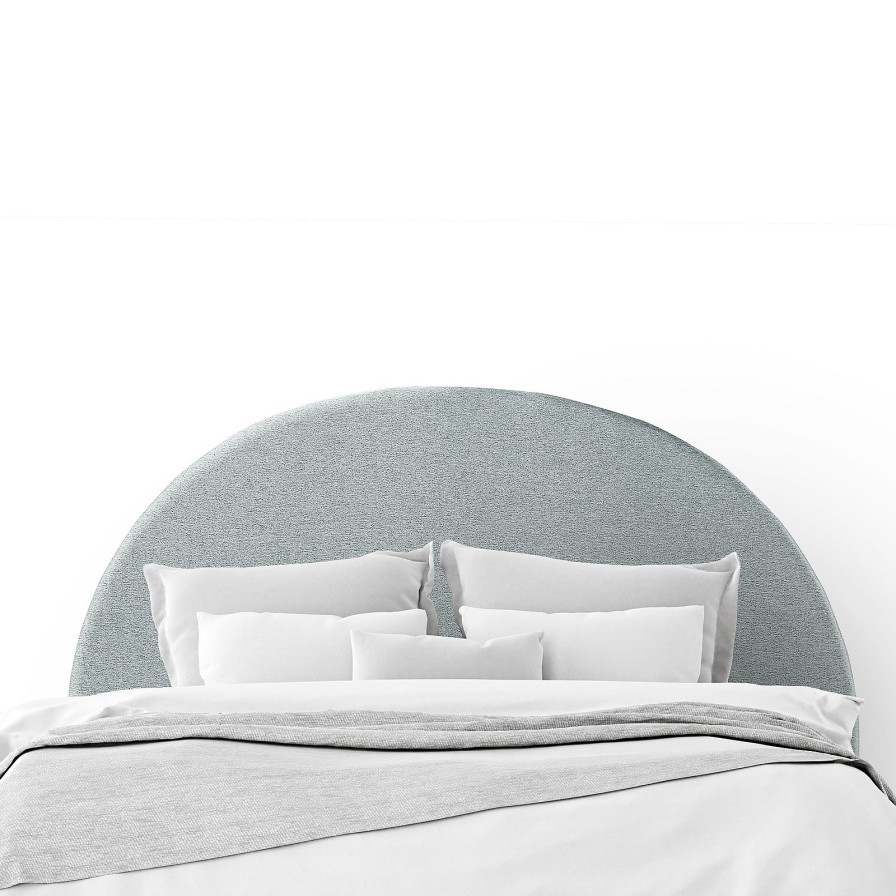 Home Decoration Royal Comfort | Milano Decor Barcelona Curved Bed Head Headboard Bedhead Upholstered Light Grey