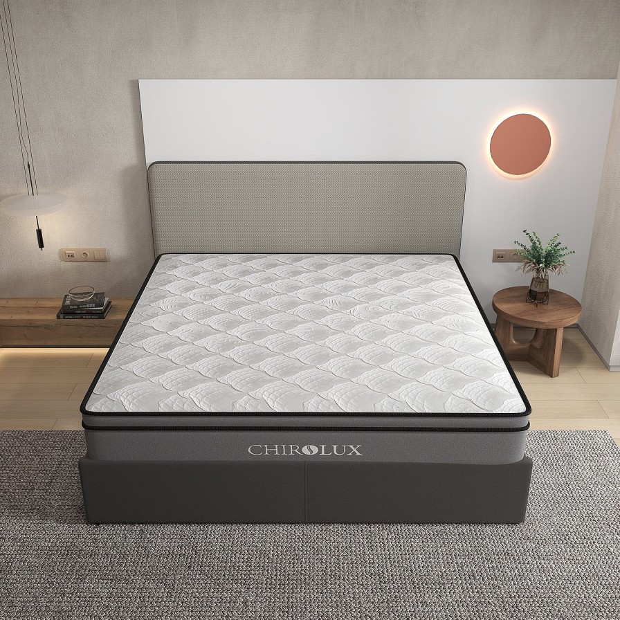 Home Decoration Royal Comfort | Chiro Lux Cooling Latex Foam Pocket Spring Mattress 5 Zone Medium Firmness Grey