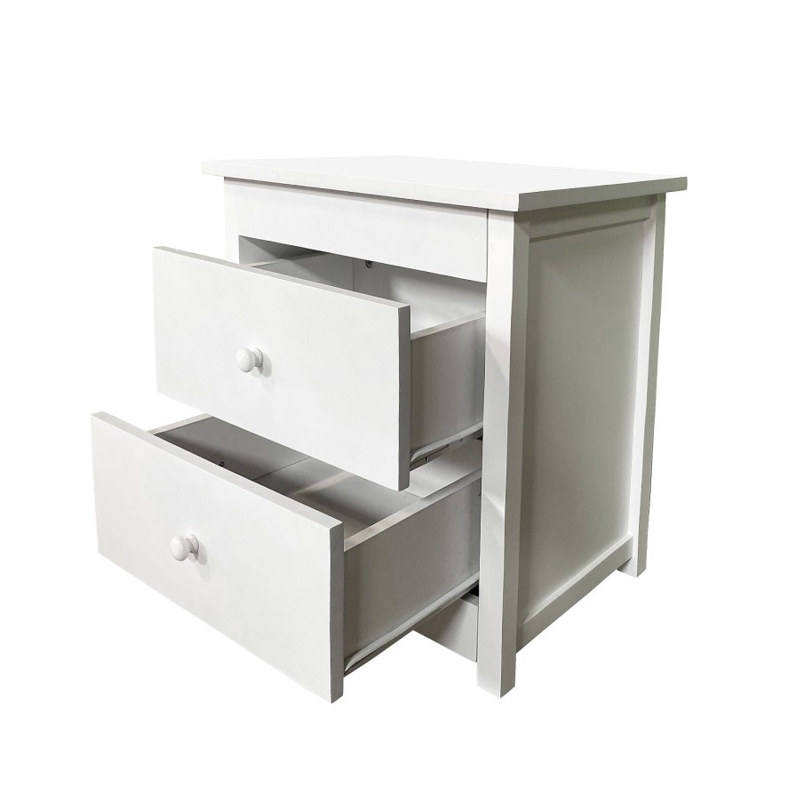 Home Decoration Royal Comfort | Milano Decor Bedside Table Byron Bay Storage Cabinet Bedroom White