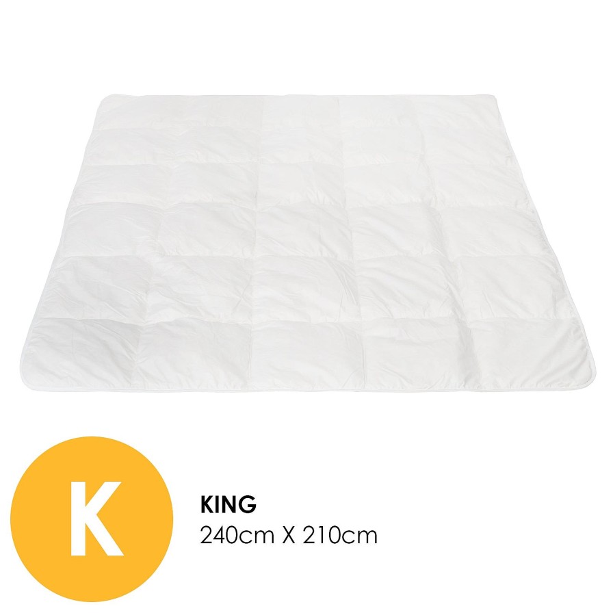 Home Decoration Royal Comfort | Royal Comfort 260Gsm Deluxe Eco-Silk Touch Quilt 100% Microfibre Cover White