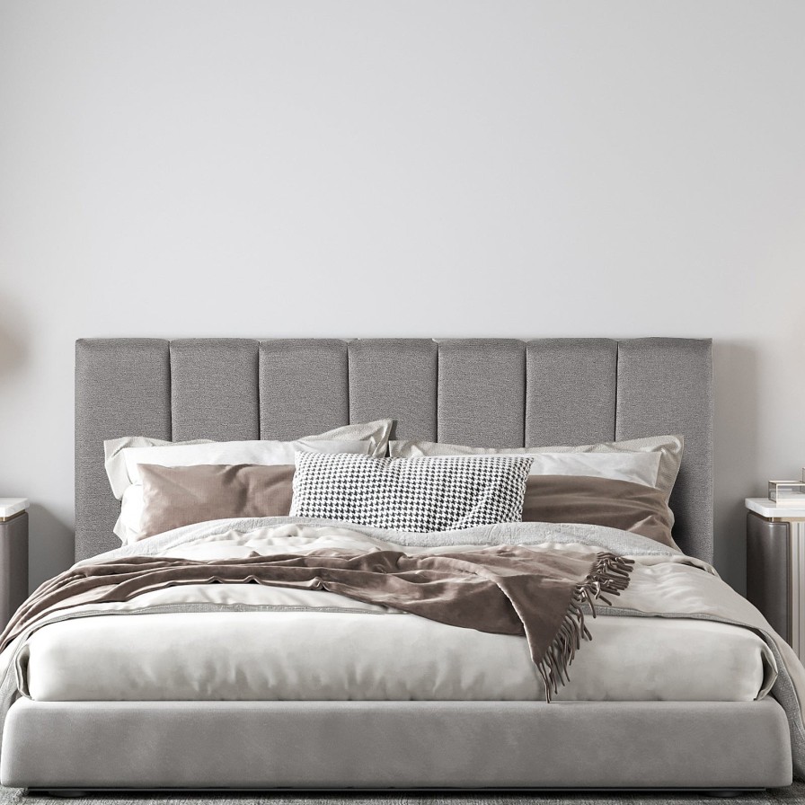 Home Decoration Royal Comfort | Milano Decor Valencia Bed Head Headboard Bedhead Upholstered Mid Grey