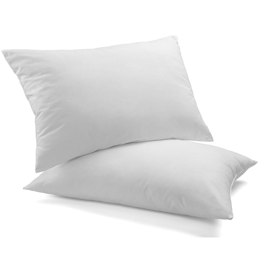 Home Decoration Royal Comfort | Royal Comfort Goose Down Feather Pillows 1000Gsm 100% Cotton Cover - Twin Pack White