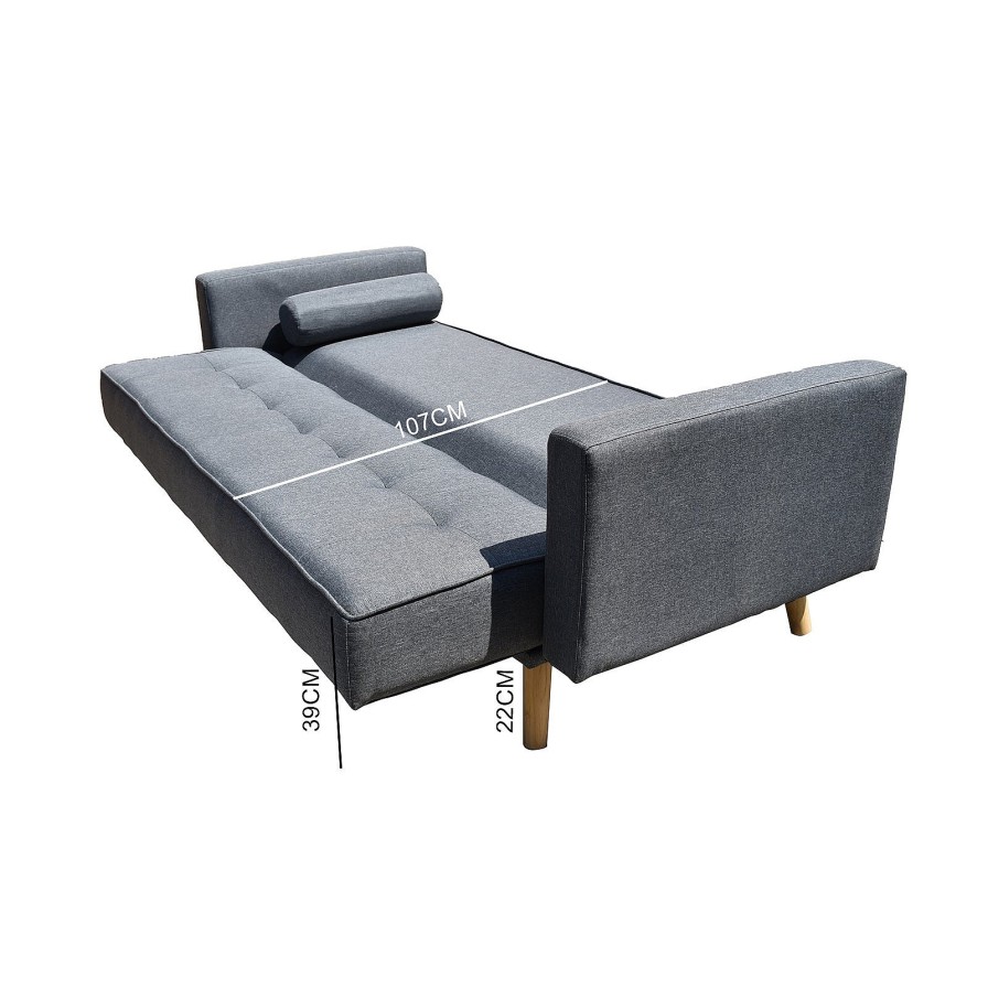 Home Decoration Royal Comfort | Casa Decor Sicily 2 In 1 Sofa Bed 3 Seater Futon Couch Recliner Charcoal