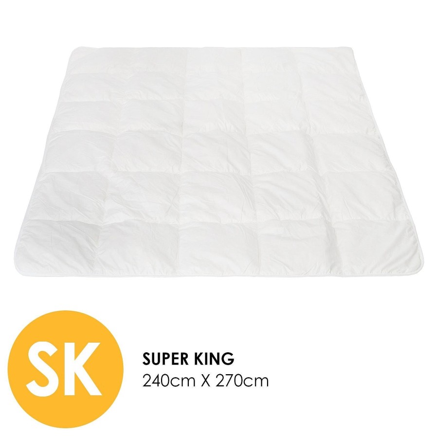 Home Decoration Royal Comfort | Royal Comfort 260Gsm Deluxe Eco-Silk Touch Quilt 100% Microfibre Cover White