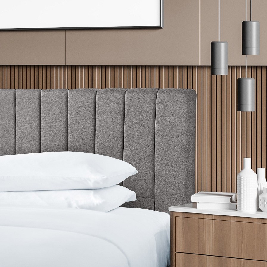 Home Decoration Royal Comfort | Milano Decor Valencia Bed Head Headboard Bedhead Upholstered Mid Grey