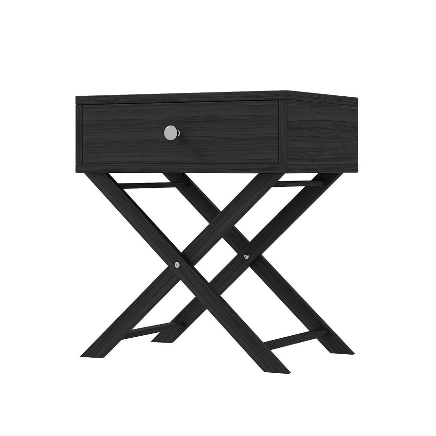 Home Decoration Royal Comfort | Milano Decor Bedside Table Surry Hills Storage Cabinet Bedroom Black