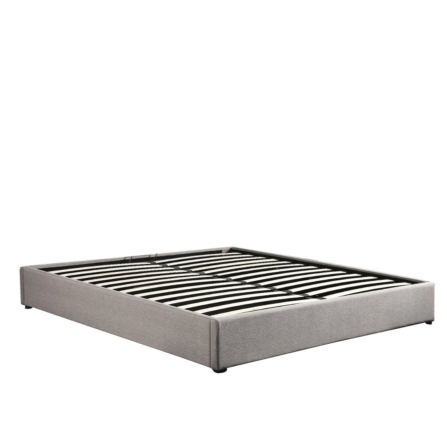 Home Decoration Royal Comfort | Milano Decor Terrell Gas Lift Storage Bed Base Light Grey