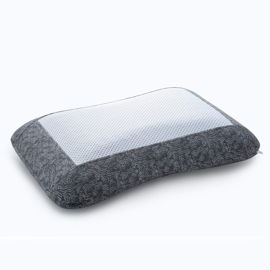 Home Decoration Royal Comfort | Royal Comfort Cool Gel Charcoal Infused High Density Memory Foam Pillow Charcoal/ Blue