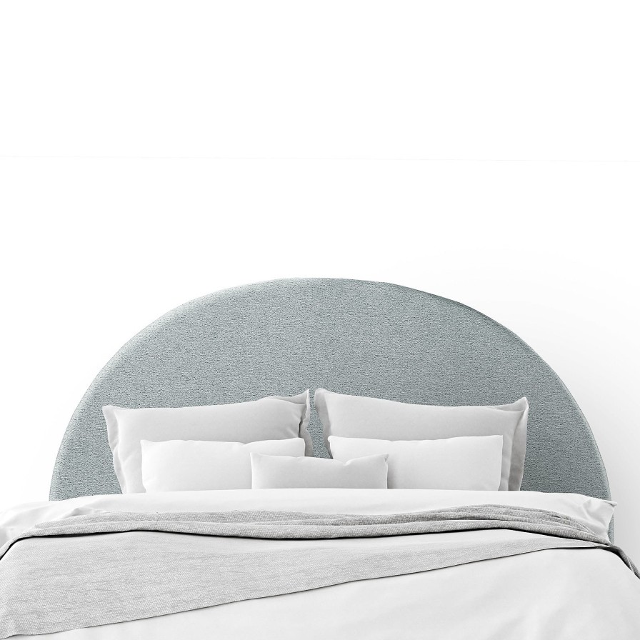 Home Decoration Royal Comfort | Milano Decor Barcelona Curved Bed Head Headboard Bedhead Upholstered Light Grey