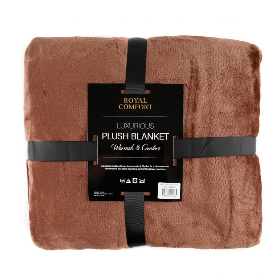 Home Decoration Royal Comfort | Royal Comfort Plush Blanket Faux Mink Throw Super Soft Large 220Cm X 240Cm