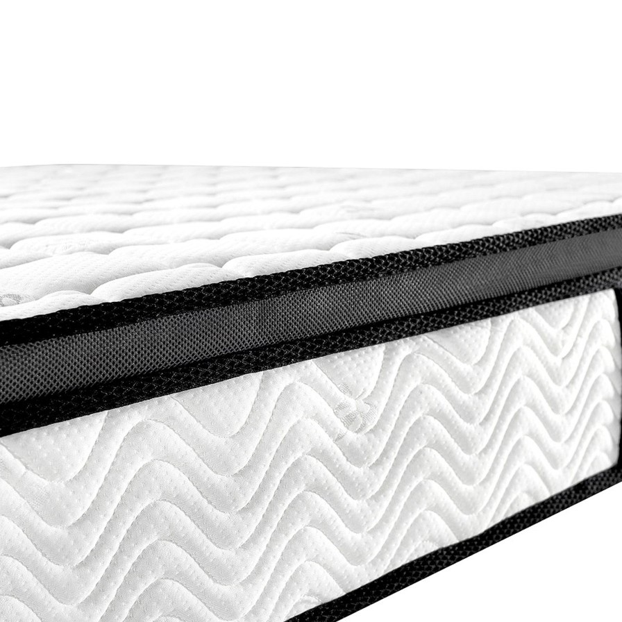 Home Decoration Royal Comfort | Ergopedic Mattress 5 Zone Latex Pocket Spring Mattress In A Box 30Cm White/ Grey/ Black