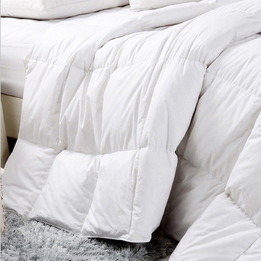 Home Decoration Royal Comfort | Royal Comfort Goose Feather And Down Quilt + Twin Pack 1000Gsm Goose Pillows White