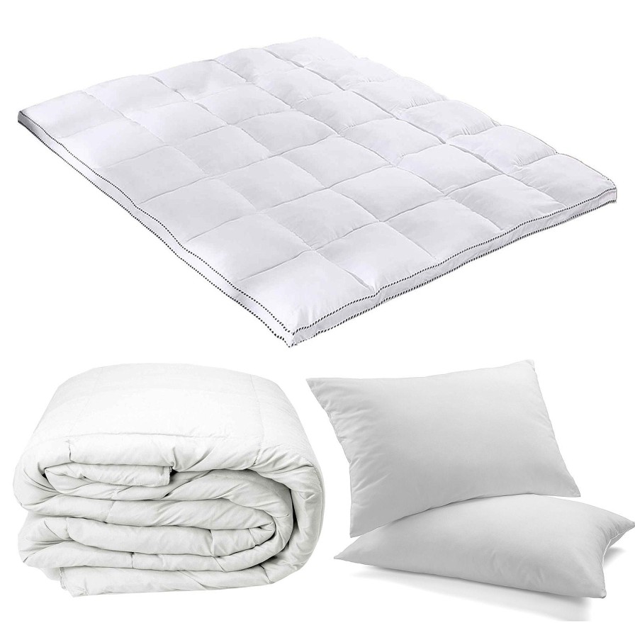 Home Decoration Royal Comfort | Royal Comfort Bedding Essentials Bed In Bag 1 X Quilt 1 X Topper 2 X Pillows Set White